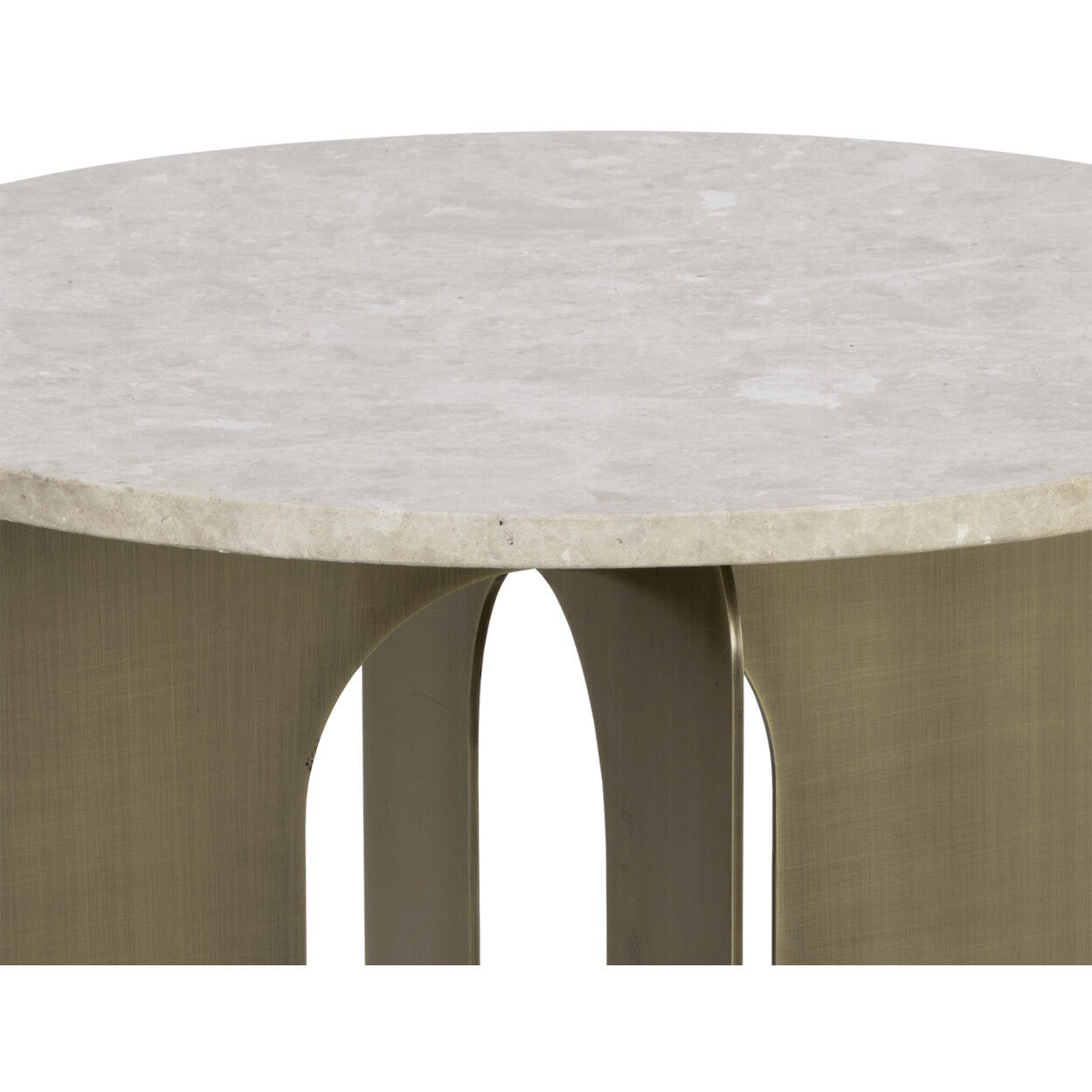 Orlo 24.25 X 21 inch Warm Grey / Antique Brass End Table